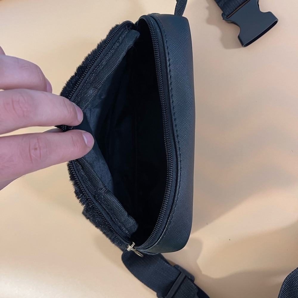 Faux Fur Black Fanny Pack - Picture 4 of 4